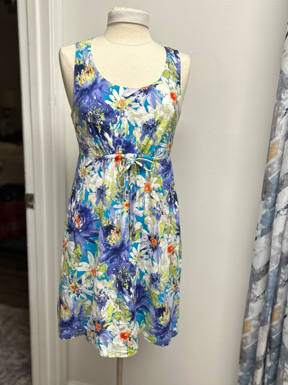 Tommy Bahama watercolor impressionist floral daisy print cotton mini